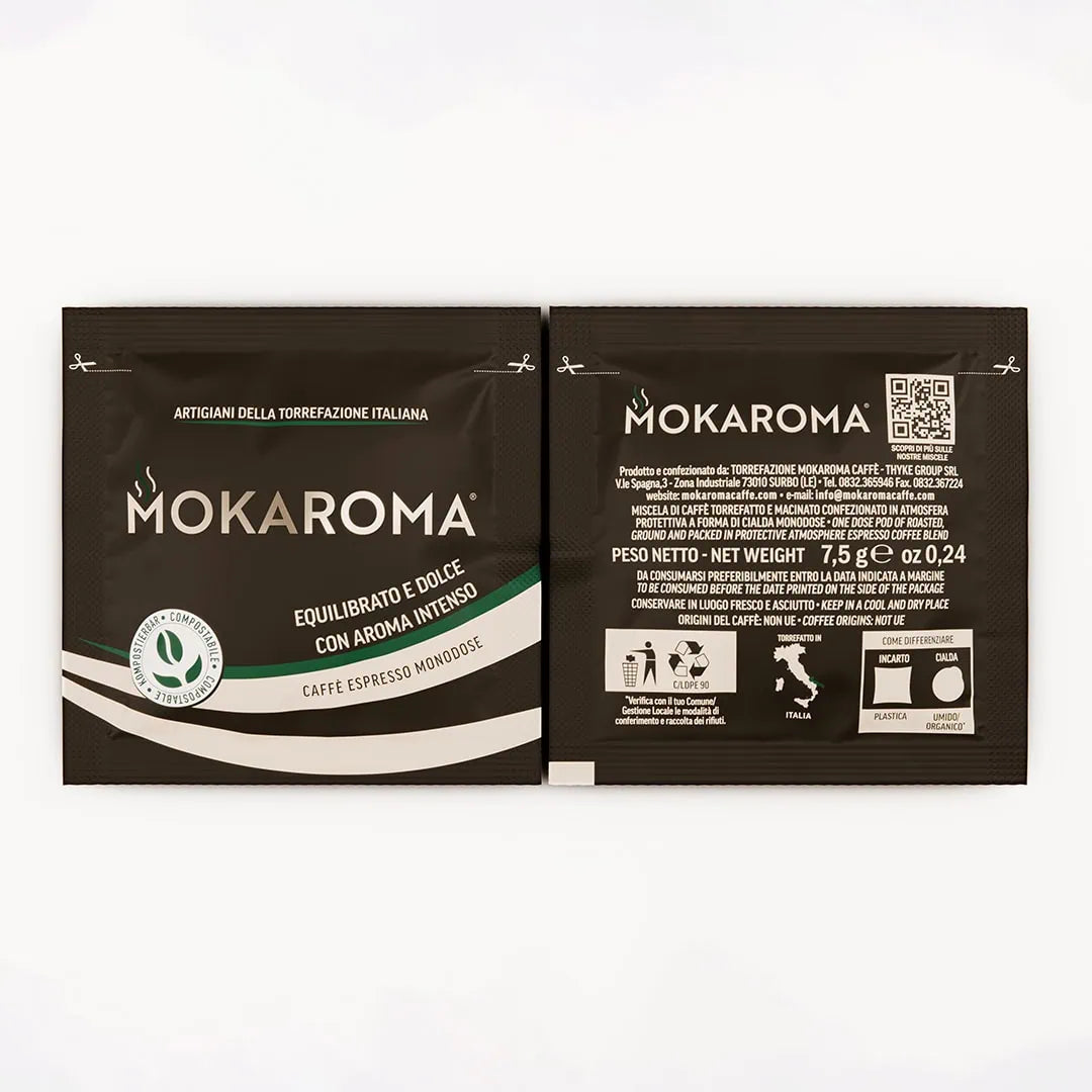 Cialde compostabili Mokaroma – miscela brown