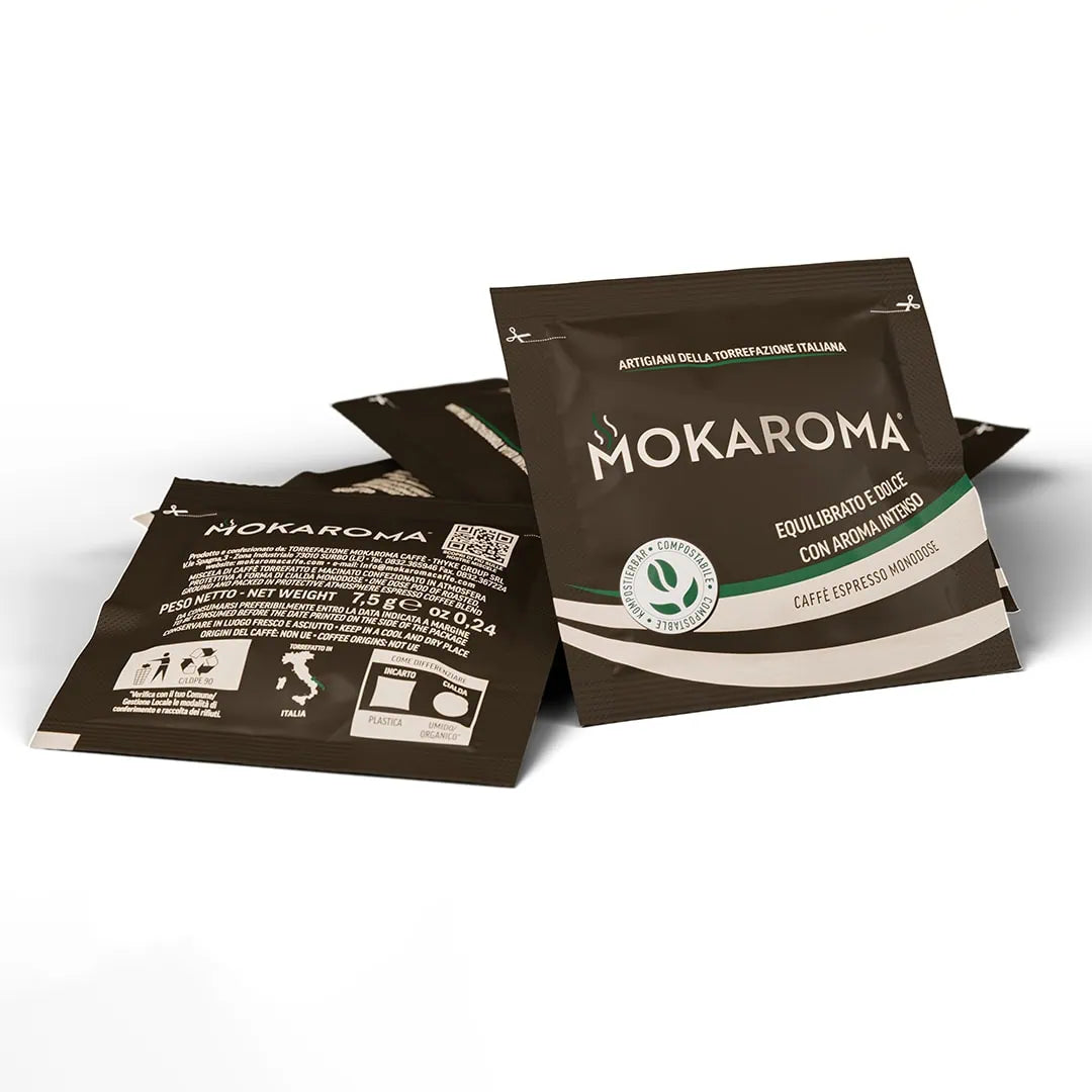 Cialde compostabili Mokaroma – miscela brown