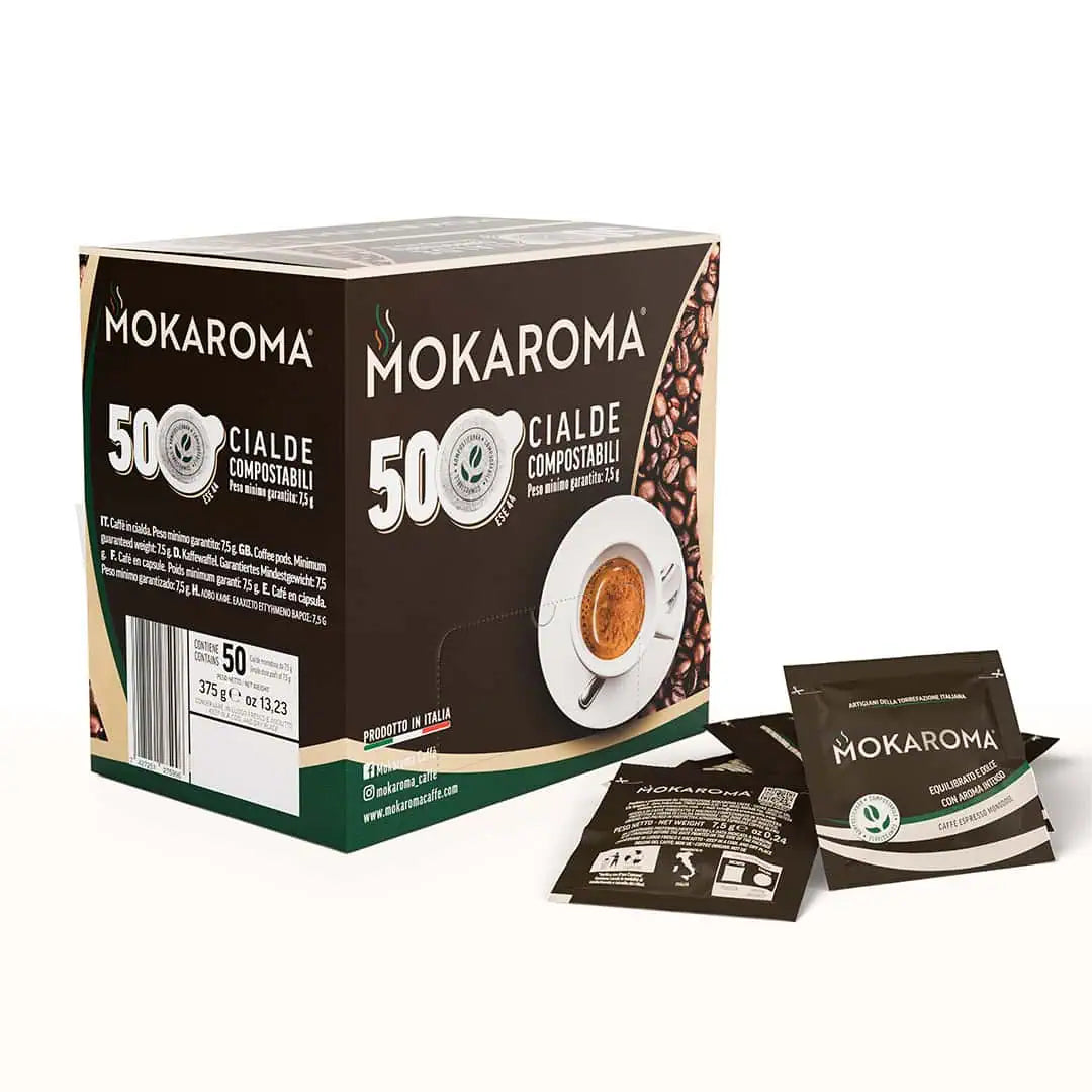 Cialde compostabili Mokaroma – miscela brown