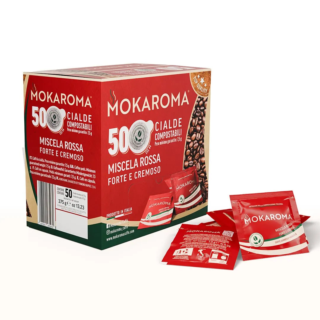 Cialde compostabili Mokaroma – miscela red