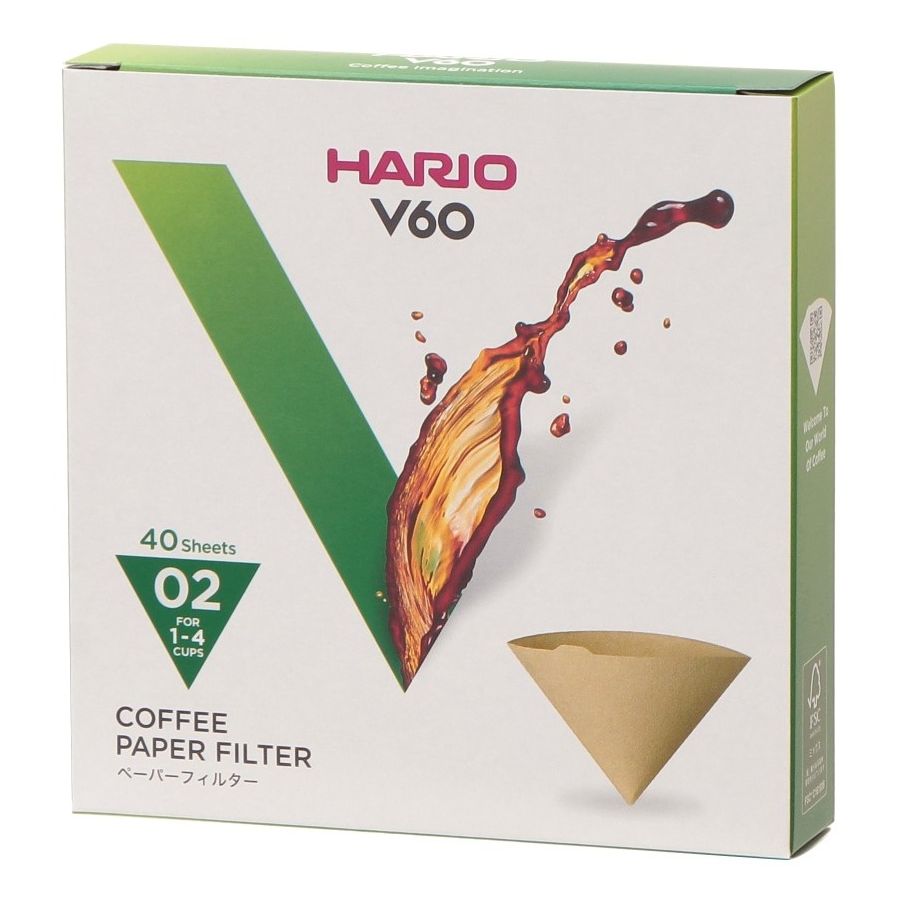 HARIO – Filtri in Carta Bianchi V60 02 (40 pz)