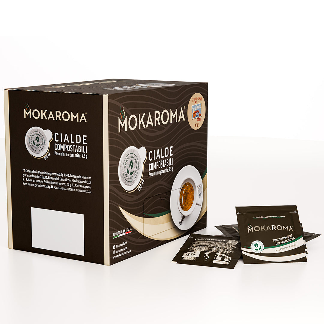 Cialde compostabili Mokaroma – Miscela Brown (Premio Gambero Rosso)