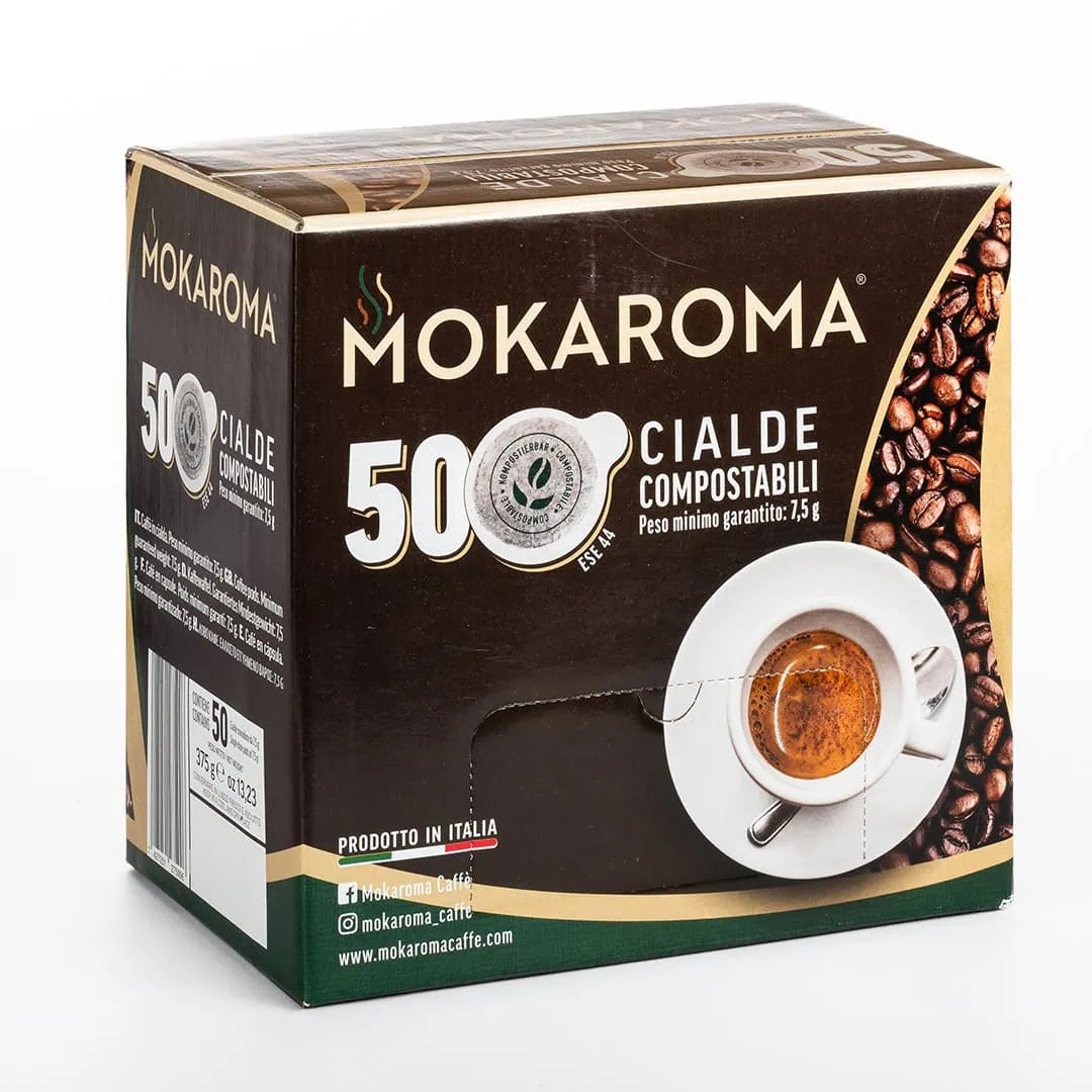 Cialde compostabili Mokaroma – miscela brown