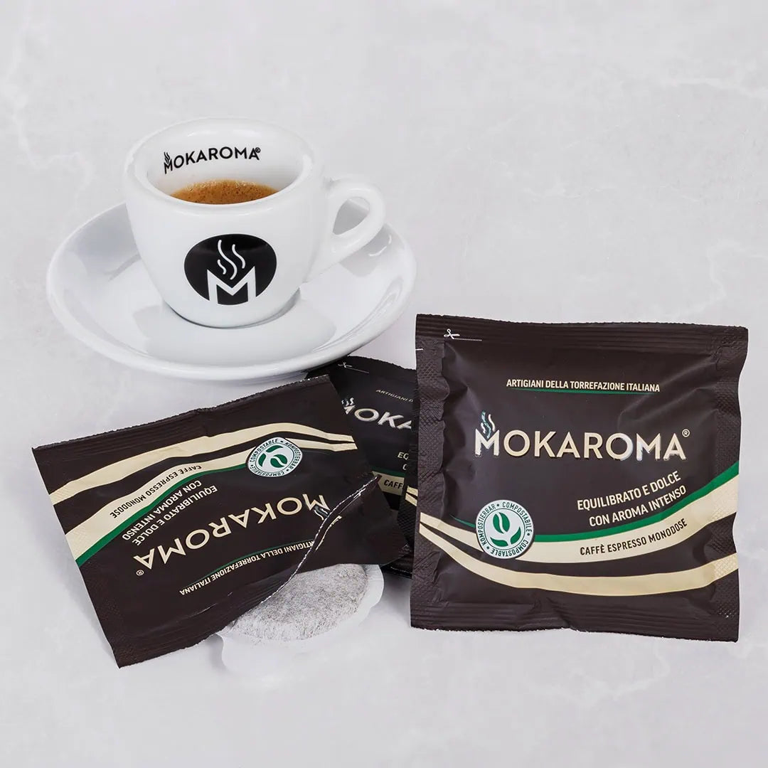 Cialde compostabili Mokaroma – miscela brown